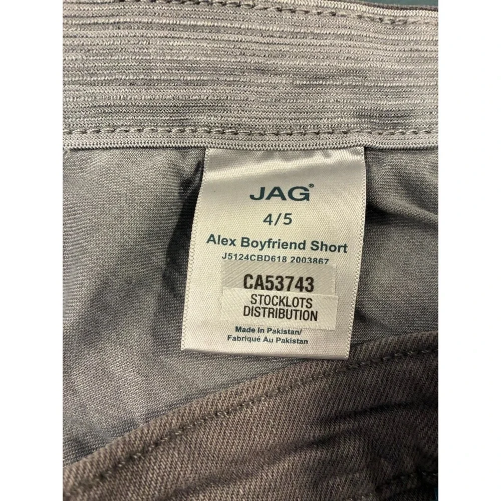 JAG‎ Women's Alex Boyfriend Shorts Gray 4/5 Stretch NWT